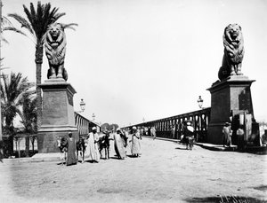 Ponte Kobri el Gezira, Il Cairo, c.1880